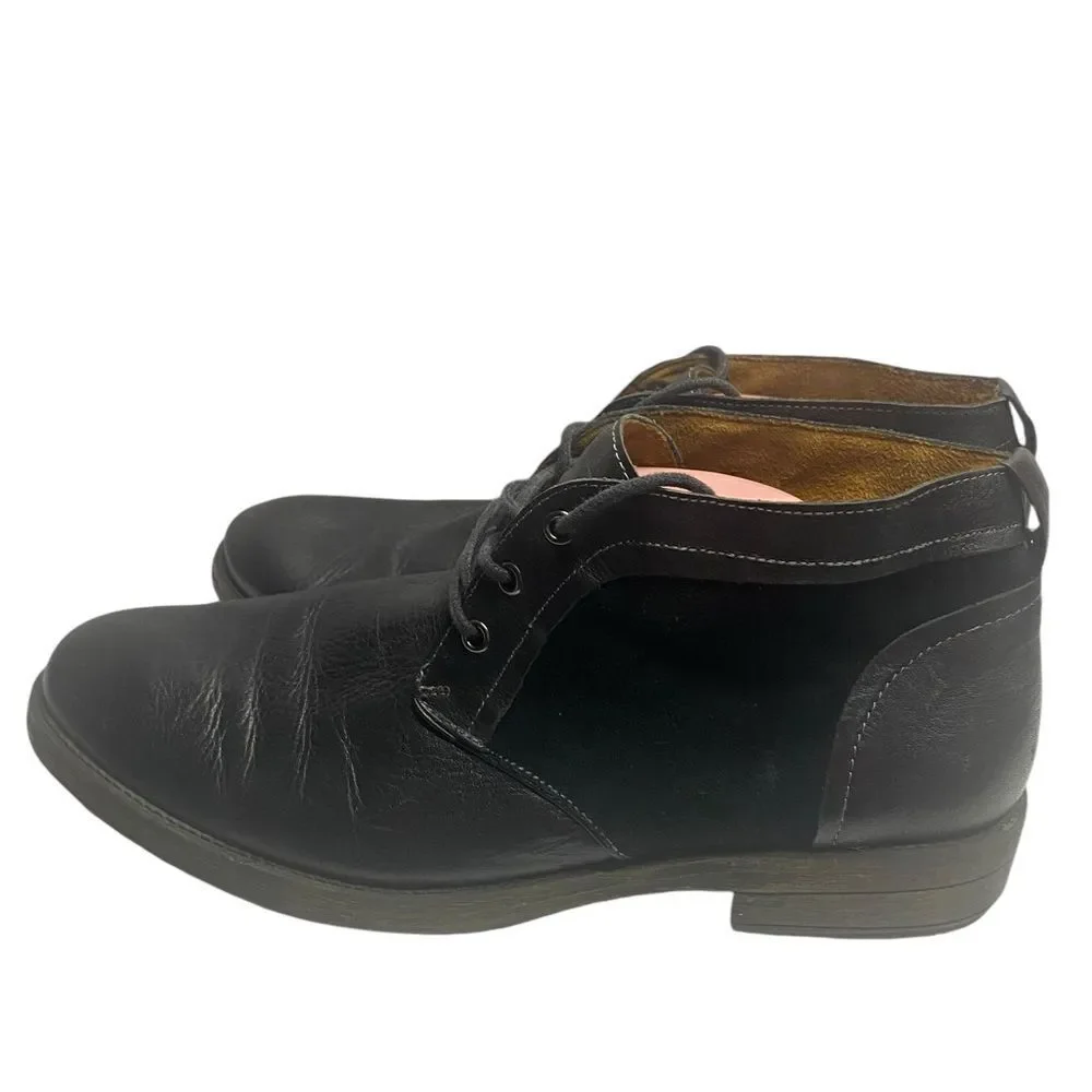 Steve Madden Deron Men’s Sz 12M Black Soft Leather Tie Chukka Boots